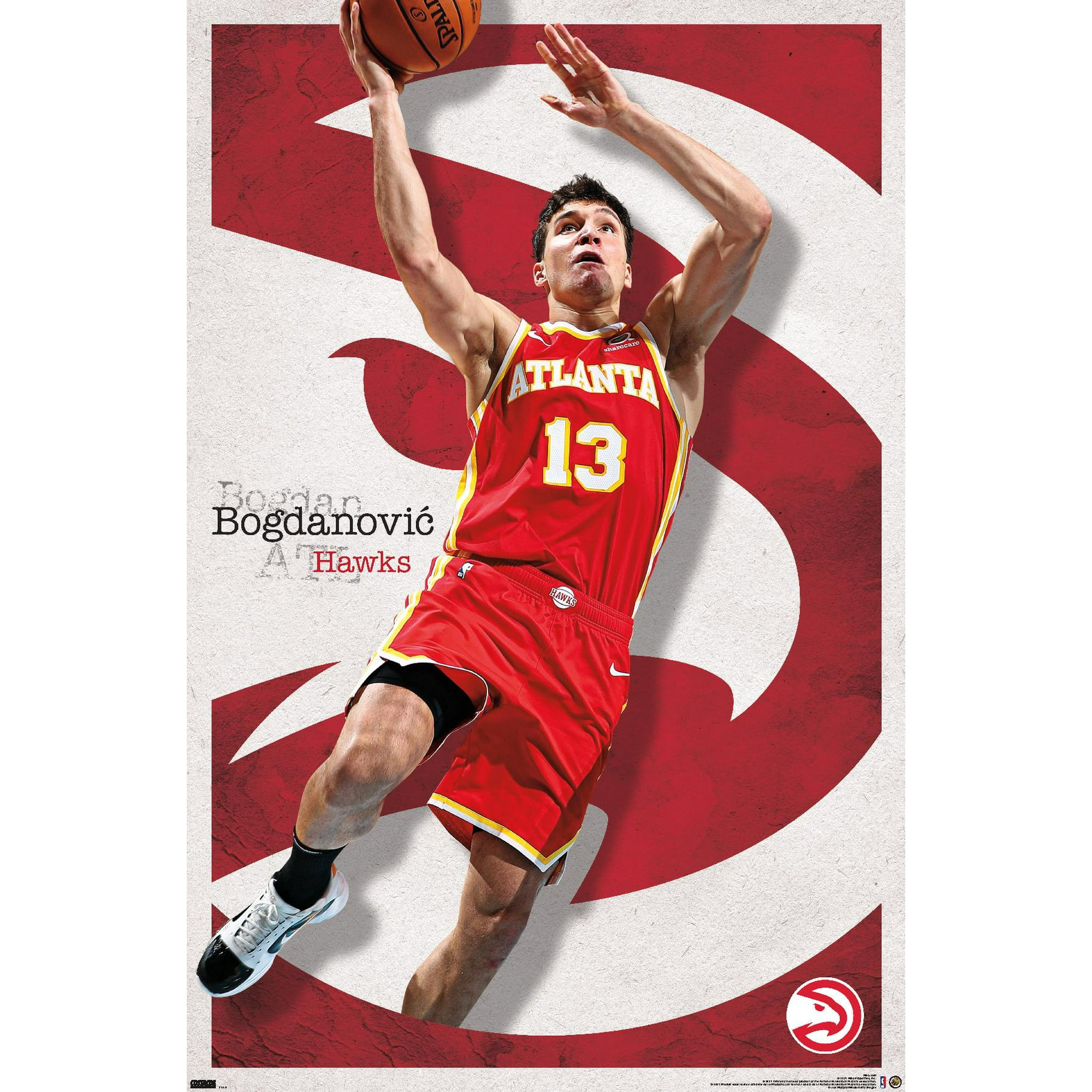 Game Used Bogdan Bogdanovic Hawks Jersey