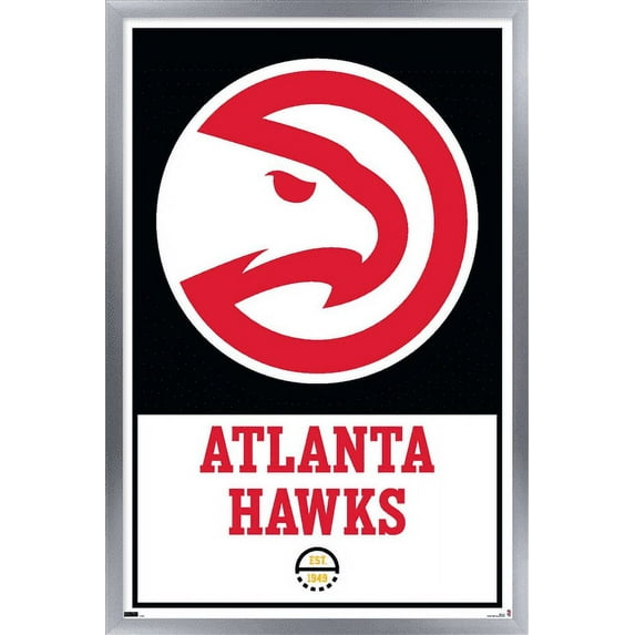 NBA Atlanta Hawks - Logo 21 Wall Poster, 14.725" x 22.375", Framed