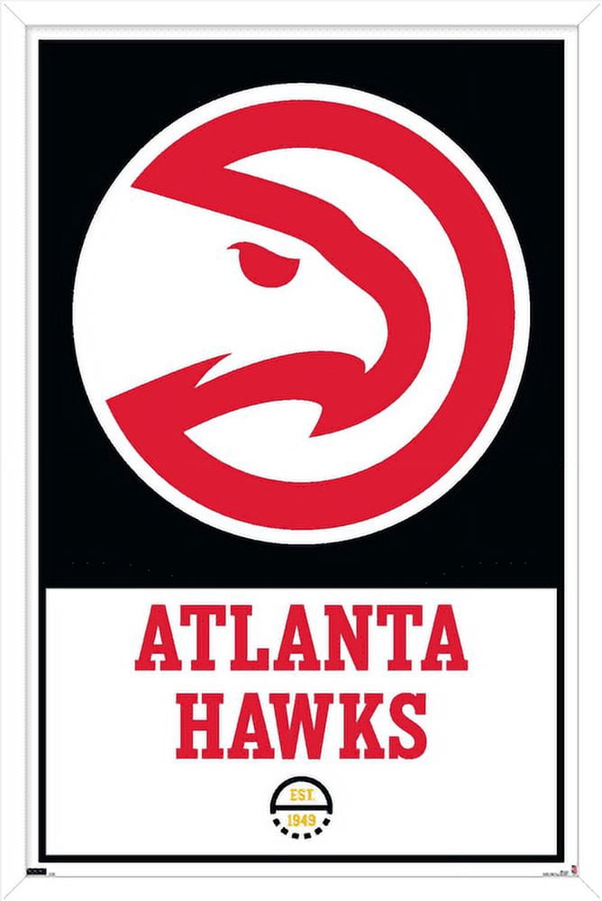 NBA Atlanta Hawks - Logo 21 Wall Poster, 22.375" x 34", Framed