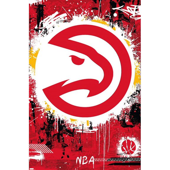 NBA Atlanta Hawks - Maximalist Logo 23 Wall Poster, 14.725" x 22.375"
