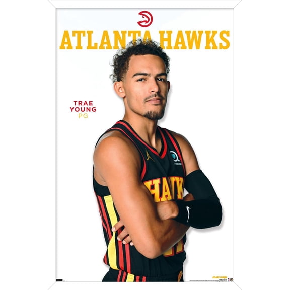 NBA Atlanta Hawks - Trae Young Feature Series 23 Wall Poster, 22.375" x 34" Framed