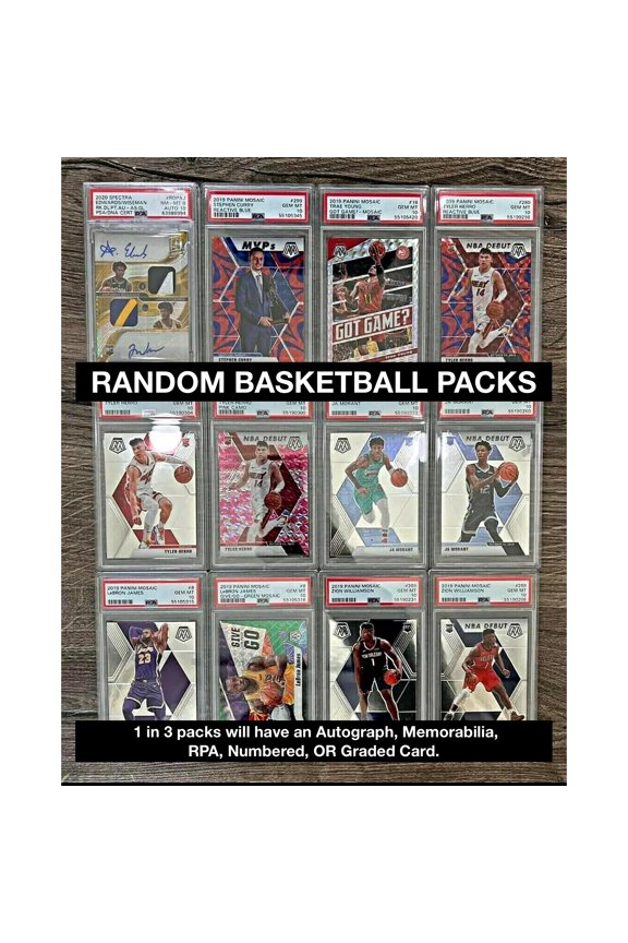 NBA Basketball Hot packs - 15 Cards - 7 Rookies - Look for Autographs - Graded Cards