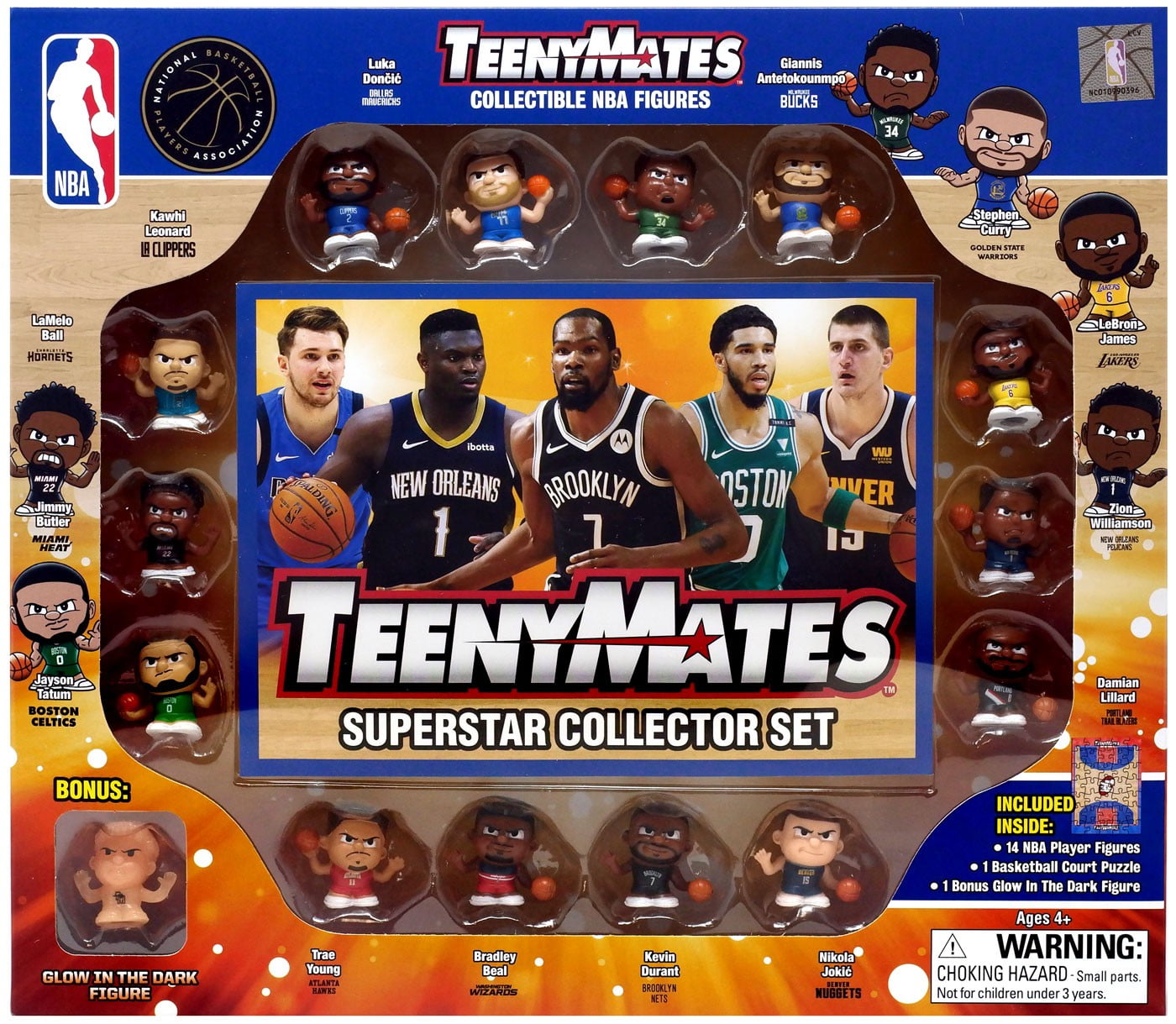 Authentic NBA Basketball Series 7 Superstar Collector Set with 14