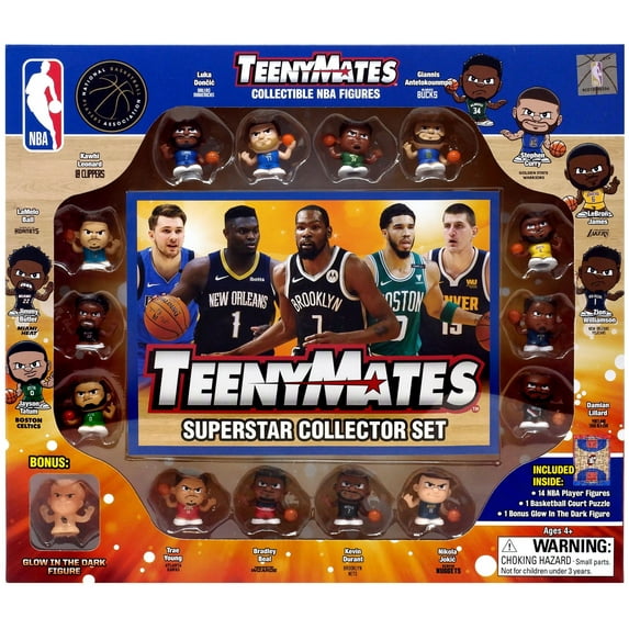 NBA Basketball Series 7 Superstar Collector Set 15-Piece Gift Set