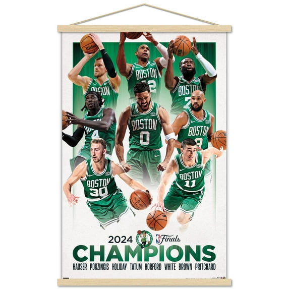 NBA Boston Celtics - 2024 NBA Finals Champions Wall Poster with Magnetic Frame, 22.375" x 34"