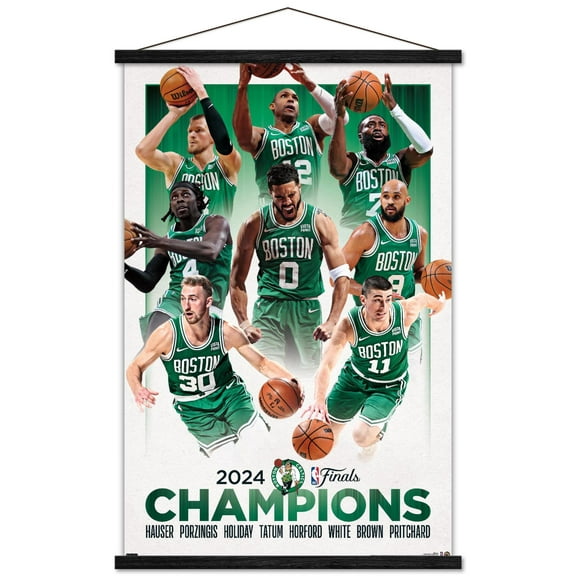 NBA Boston Celtics - 2024 NBA Finals Champions Wall Poster with Magnetic Frame, 22.375" x 34"