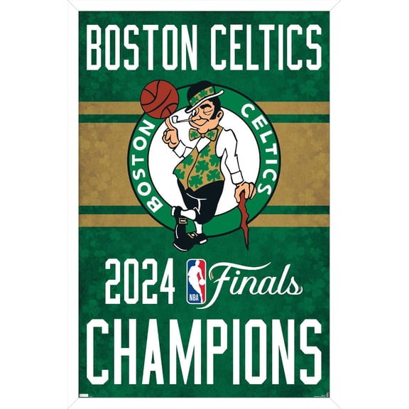 NBA Boston Celtics - 2024 NBA Finals Team Logo Wall Poster, 14.725" x 22.375" Framed