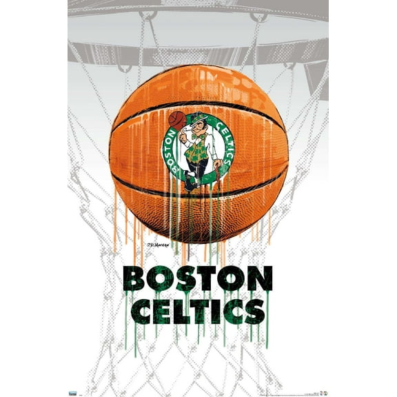 NBA Boston Celtics - Drip Ball 20 Wall Poster, 14.725" x 22.375"