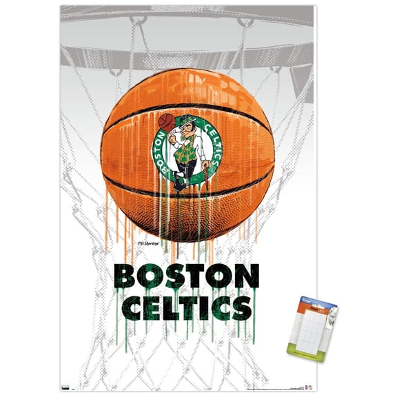 NBA Boston Celtics - Drip Ball 20 Wall Poster, 22.375" x 34"
