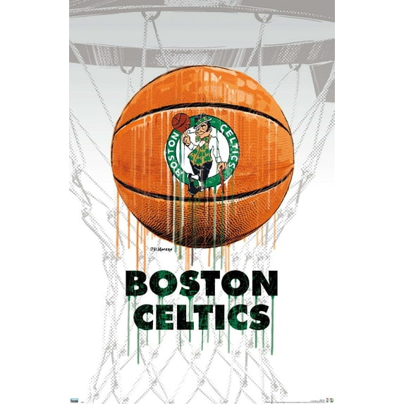 NBA Boston Celtics - Drip Ball 20 Wall Poster, 22.375" x 34"