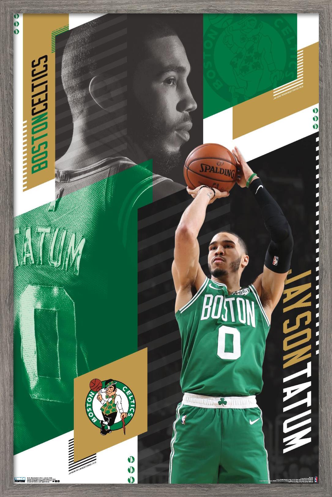 NBA Boston Celtics - Jayson Tatum 19 Wall Poster, 14.725" x 22.375", Framed