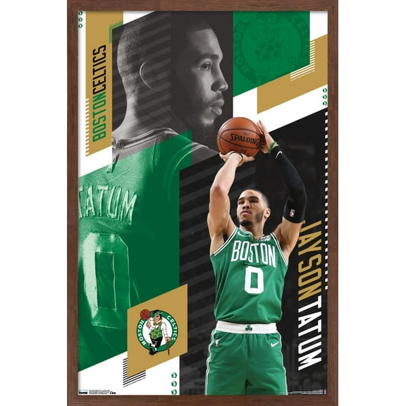 NBA Boston Celtics - Jayson Tatum 19 Wall Poster, 14.725" x 22.375", Framed