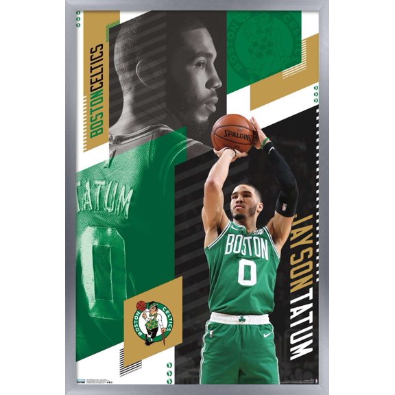 NBA Boston Celtics - Jayson Tatum 19 Wall Poster, 22.375" x 34", Framed