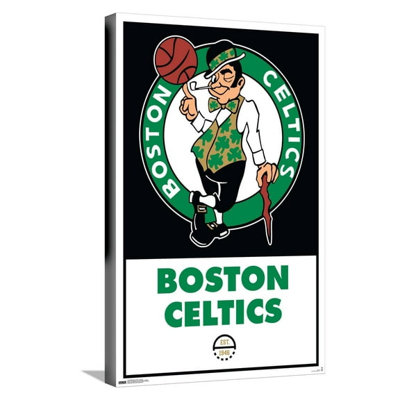 NBA Boston Celtics - Logo 21 Canvas Wall Poster, 14.725" x 22.375"