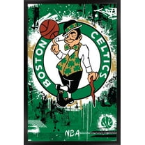 NBA Boston Celtics - Maximalist Logo 23 Wall Poster, 14.725" x 22.375" Framed