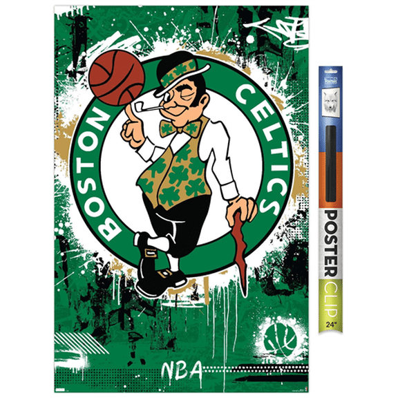 NBA Boston Celtics - Maximalist Logo 23 Wall Poster, 22.375" x 34"