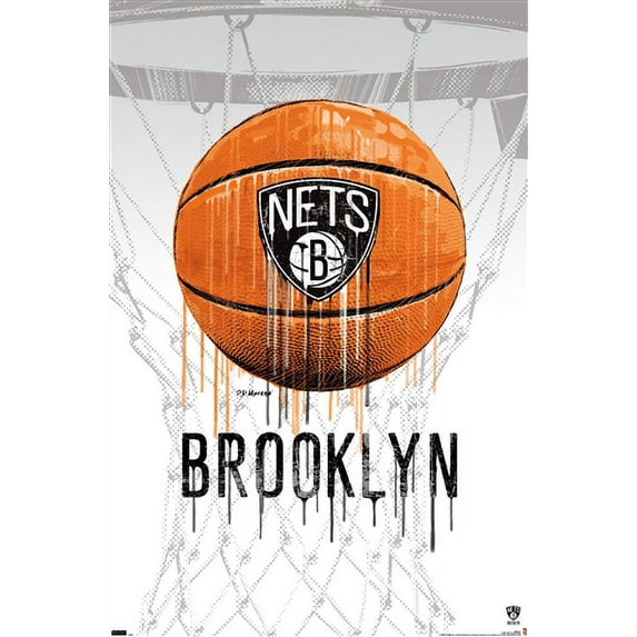 NBA Brooklyn Nets - Drip Basketball 21 Wall Poster, 14.725" x 22.375"