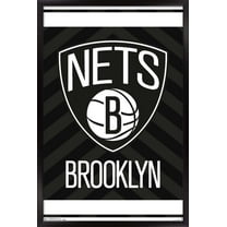 NBA Brooklyn Nets - Logo 15 Wall Poster, 14.725" x 22.375", Framed