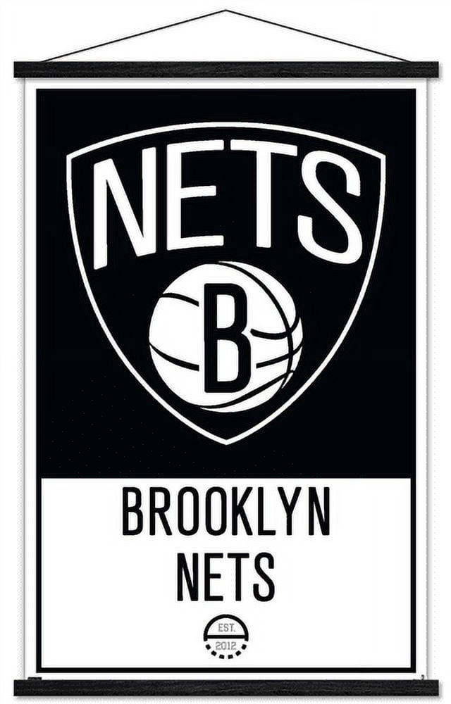 NBA Brooklyn Nets - Logo 21 Wall Poster with Magnetic Frame, 22.375" x 34"