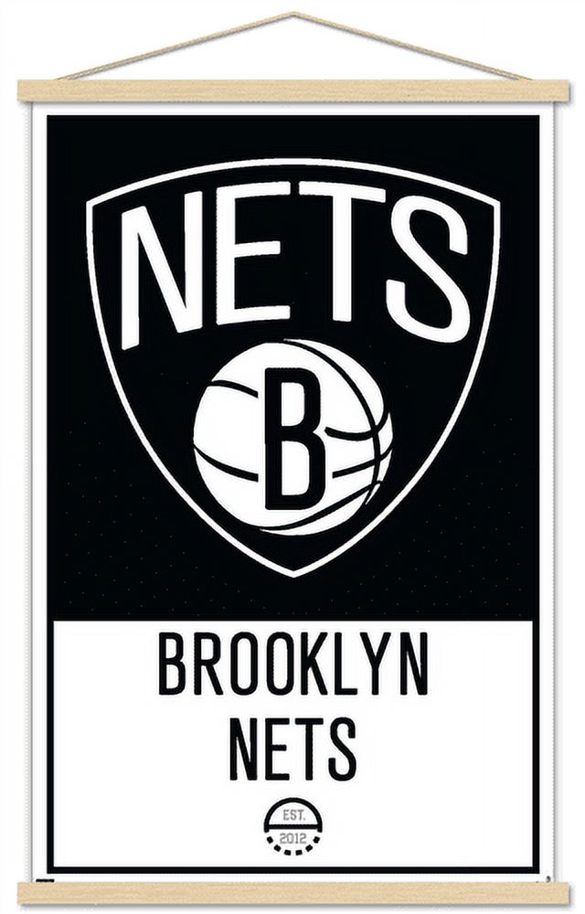 NBA Brooklyn Nets - Logo 21 Wall Poster with Magnetic Frame, 22.375" x 34"