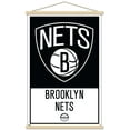 thumbnail image 1 of NBA Brooklyn Nets - Logo 21 Wall Poster with Wooden Magnetic Frame, 22.375" x 34", 1 of 6