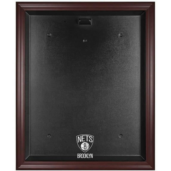 NBA Brooklyn Nets Mahogany Framed Logo Jersey Display Case