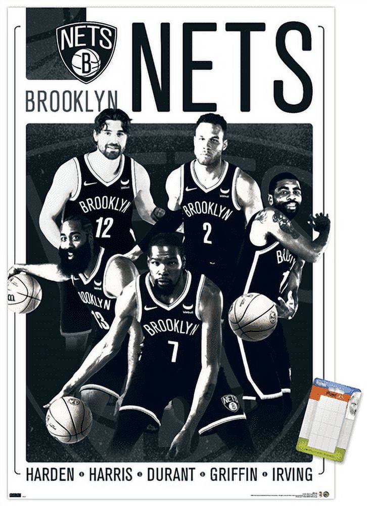 NBA Brooklyn Nets - Team 21 Wall Poster with Pushpins, 14.725 x 22.375 