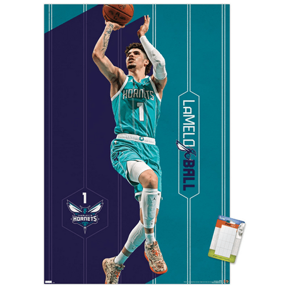 NBA Charlotte Hornets - LaMelo Ball 23 Wall Poster, 22.375" x 34"