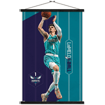 NBA Charlotte Hornets - LaMelo Ball 23 Wall Poster with Magnetic Frame, 22.375" x 34"