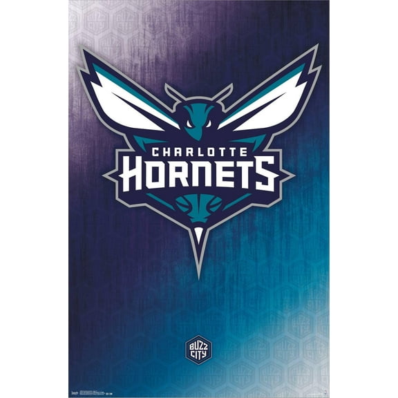 NBA Charlotte Hornets - Logo 14 Canvas Wall Poster, 14.725" x 22.375"