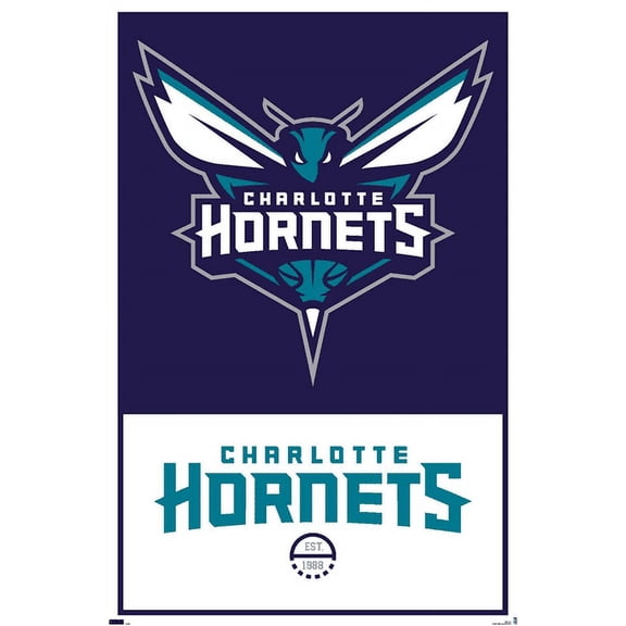 NBA Charlotte Hornets - Logo 21 Wall Poster, 22.375" x 34"