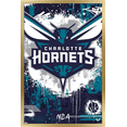 thumbnail image 1 of NBA Charlotte Hornets - Maximalist Logo 23 Wall Poster, 22.375" x 34" Framed, 1 of 5