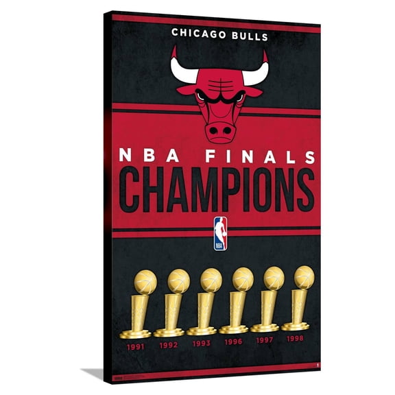 NBA Chicago Bulls - Champions 23 Canvas Wall Poster, 22.375" x 34"