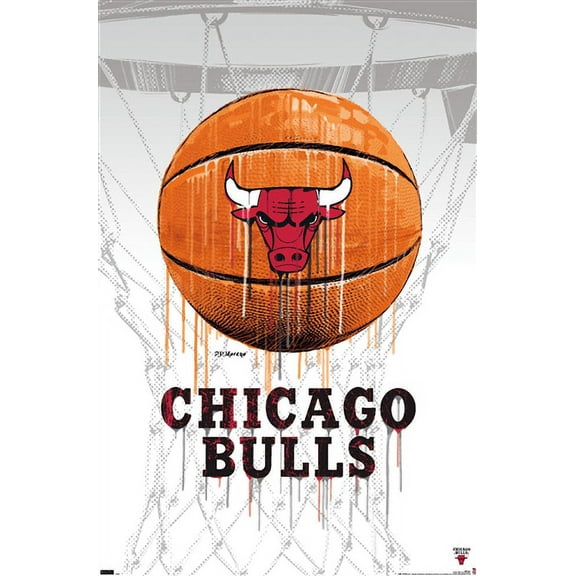 NBA Chicago Bulls - Drip Basketball 21 Wall Poster, 14.725" x 22.375"
