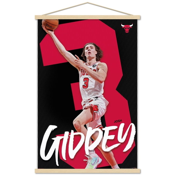 NBA Chicago Bulls - Josh Giddey 25 Wall Poster with Magnetic Frame, 22.375" x 34"