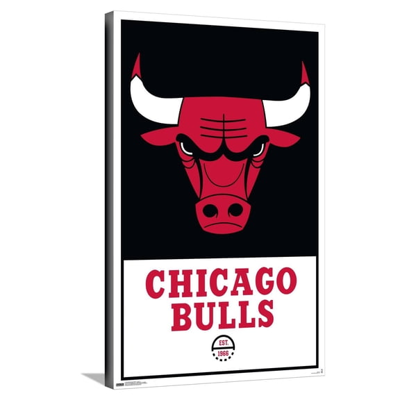 NBA Chicago Bulls - Logo 21 Canvas Wall Poster, 22.375" x 34"