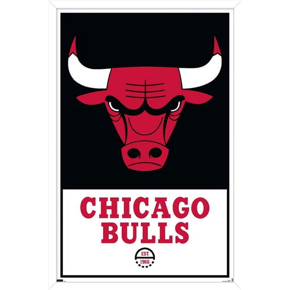 NBA Chicago Bulls - Logo 21 Wall Poster, 22.375" x 34", Framed