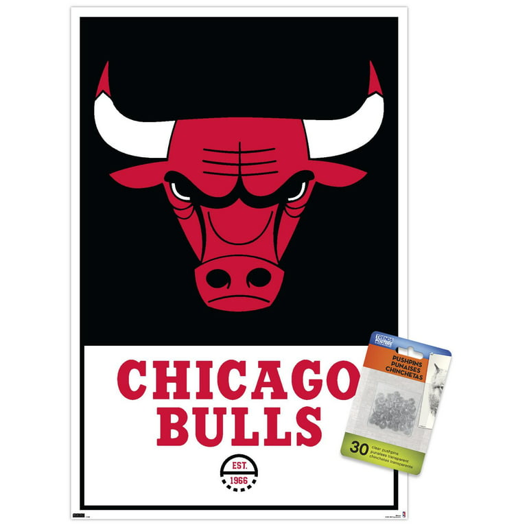 NBA Chicago Bulls - Logo 21 Wall Poster with Pushpins, 14.725