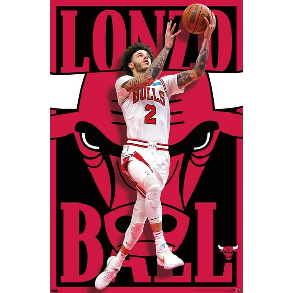 NBA Chicago Bulls - Lonzo Ball 22 Wall Poster, 14.725" x 22.375"