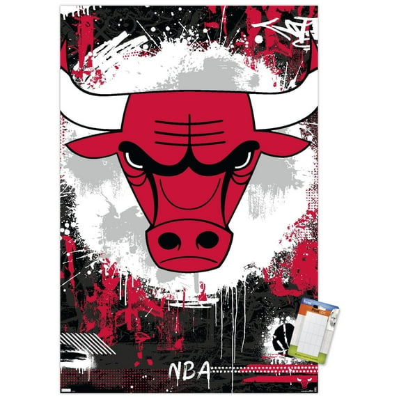 NBA Chicago Bulls - Maximalist Logo 23 Wall Poster, 14.725" x 22.375"