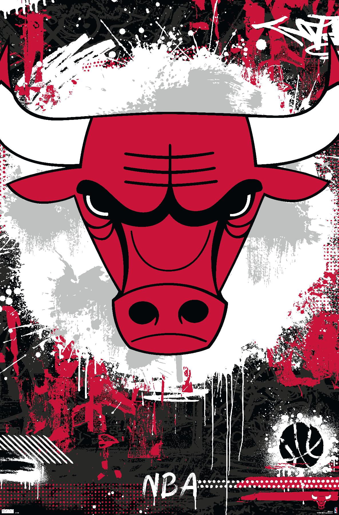 NBA Chicago Bulls Maximalist Logo 23 Wall Poster with Magnetic