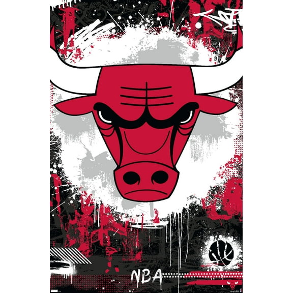 NBA Chicago Bulls - Maximalist Logo 23 Wall Poster, 22.375" x 34"