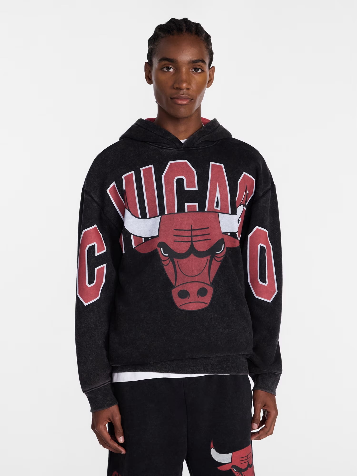 NBA Chicago Bulls Men's & Men's Big and Tall Oversized Pullover Hoodie, Sizes XS-4XLT