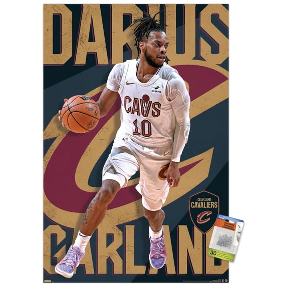 NBA Cleveland Cavaliers - Darius Garland 23 Wall Poster with Pushpins, 22.375" x 34"