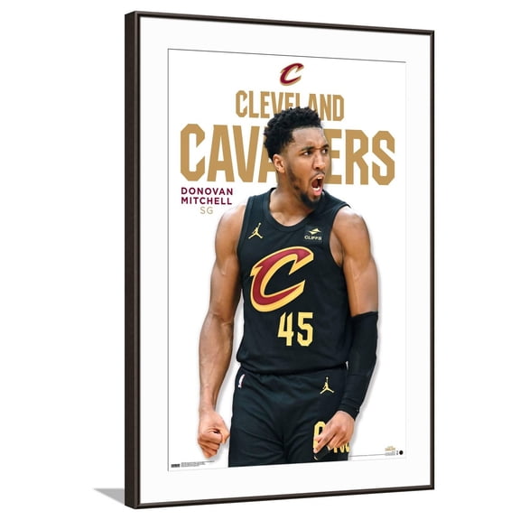 NBA Cleveland Cavaliers - Donovan Mitchell Feature Series 23 Canvas Wall Poster, 22.375" x 34"