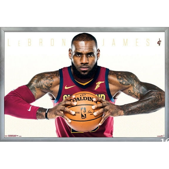 NBA Cleveland Cavaliers - Lebron James 17 Wall Poster, 22.375" x 34", Framed