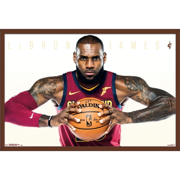 NBA Cleveland Cavaliers - Lebron James 17 Wall Poster, 22.375" x 34", Framed