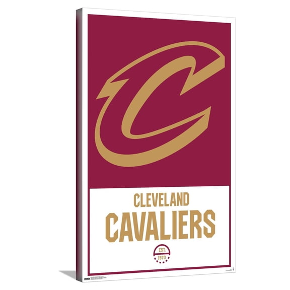 NBA Cleveland Cavaliers - Logo 21 Canvas Wall Poster, 22.375" x 34"