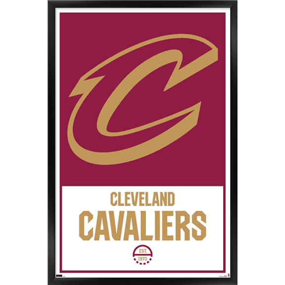 NBA Cleveland Cavaliers - Logo 21 Wall Poster, 22.375" x 34", Framed