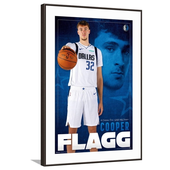NBA Dallas Mavericks - Cooper Flagg 25 Canvas Wall Poster, 22.375" x 34"